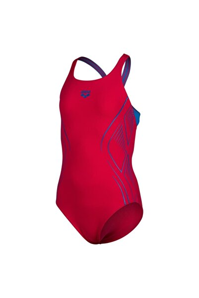 ARENA Girl's Reflecting Swimsuit Swim Pro Back Freak Rose Blue River