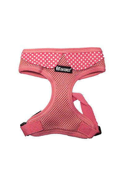 Pet Interest Σαμαράκι Σκύλου Mesh Harness Πουά με Γιακαδάκι Ροζ Medium 40-48c...