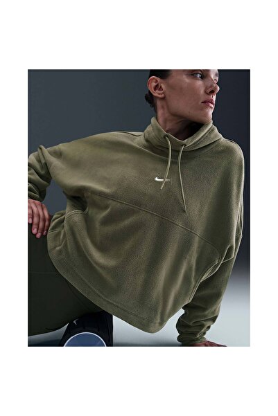 Nike One Therma-Fit Top Polar Women's Green Sweatshirt Matte Sportswear