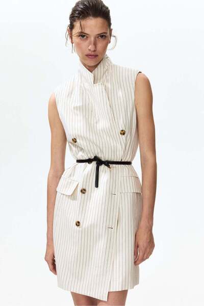 H&M Linen-blend blazer dress