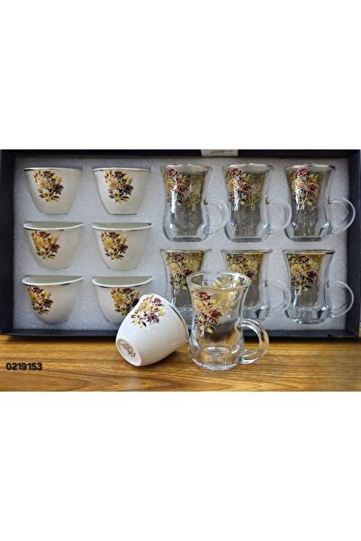 OEMS 12Pcs Arabic Coffee Cups and Tea Cups Full Set - Complete Hospitality Set
