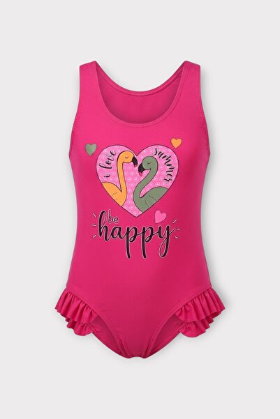 Nilmay mayo Girl's Ruffle Detailed Swimsuit