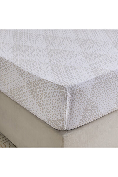 Home Box Malta Cara Printed Cotton Single Fitted Sheet - 90x200+33 cm