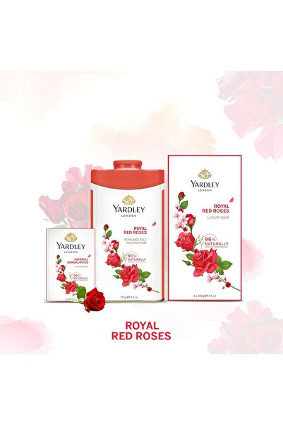 Yardley London صابون ياردلي رويال روز الفاخر - 100 جرام (عبوة من 3 قطع) |   ص...