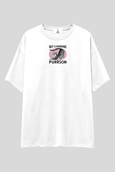 UmbraWear Μπλουζάκι με στάμπα  "Όχι ένας πρωινός γάτος " |   Μπλουζάκι Unisex...