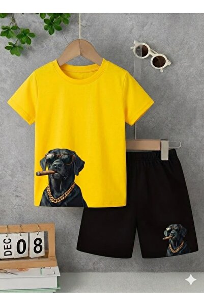 NC Nicee Clothes Tricou și pantaloni scurți de vară pentru copii, unisex (câi...
