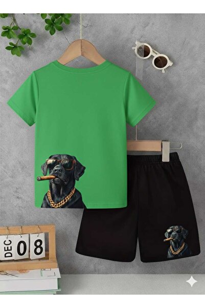 NC Nicee Clothes Tricou și pantaloni scurți de vară pentru copii, unisex (câi...