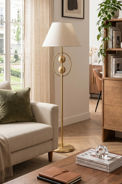 Vinner Modern Statik Eskitme Gold Lambader Salon Tipi Tasarım 2 Küre Detaylı ...