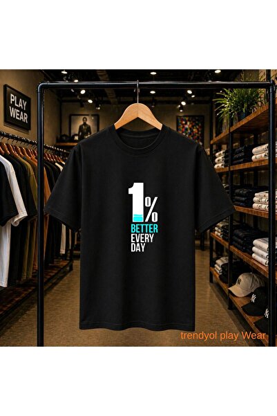 playwear Tricou cu decolteu rotund, 100% bumbac, cu imprimeu în față, supradi...