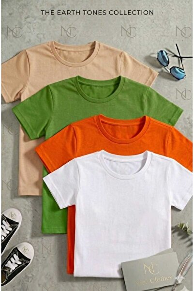 NC Nicee Clothes Summer Children's T-Shirt Shorts Unisex (4-Piece T-Shirt Set)