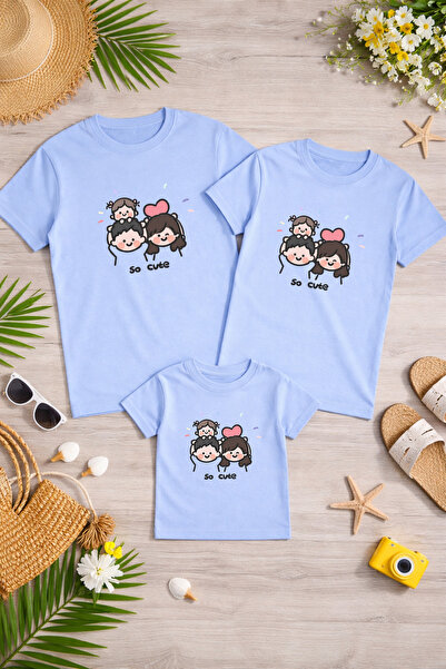 LORVEX Tricou supradimensionat pentru familie, mamă, tată, copil, 100% bumbac...
