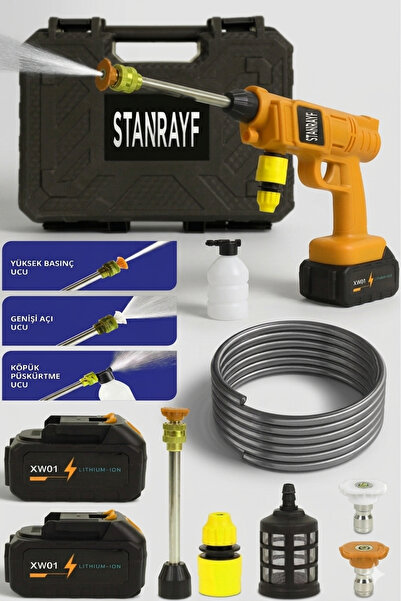stanrayf Alman 36V 5 Ah 120 Bar Çift Akülü İlaçlama Ve Araç Klima Petek Yıkam...