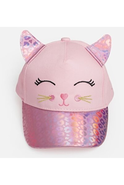 OEM Pink Children's Cap with Cat Ears Leopard