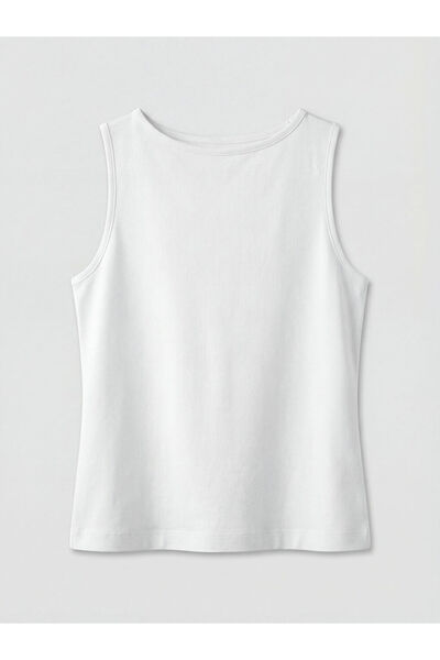 LC Waikiki New season white crew neck women's tank top from güli̇s gi̇yi̇m