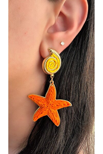 Store Diva Charm Seashell Straw Women's Earrings