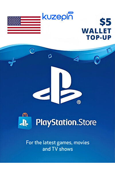 kuzepin Playstation Network Usa 5 USD Gift Card Psn Dolar Hediye Kartı - Unit...