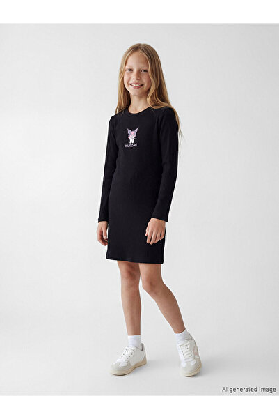 LC Waikiki Esvab • Modern & Distinctive Zero Roba Collar Kuromi Printed Girls...