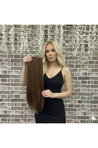 Marpessa Fiber Sentetik Düz Yarımay Çıt Çıt Postiş Saç – Isıya Dayanıklı - Yı...