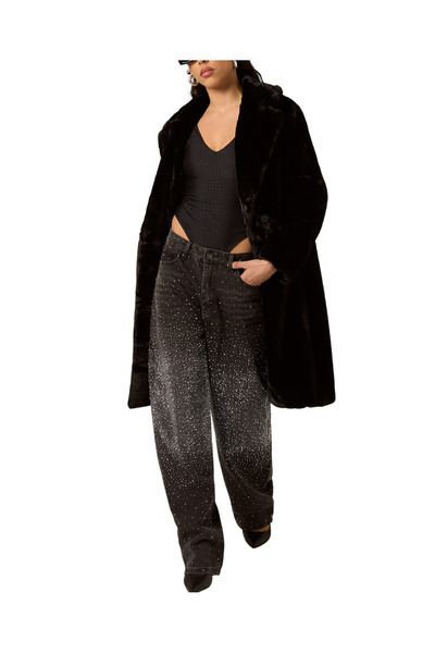 ALCOTT Γυναικεία Γούνα Μαύρη CP0022DOAX15-BLACK