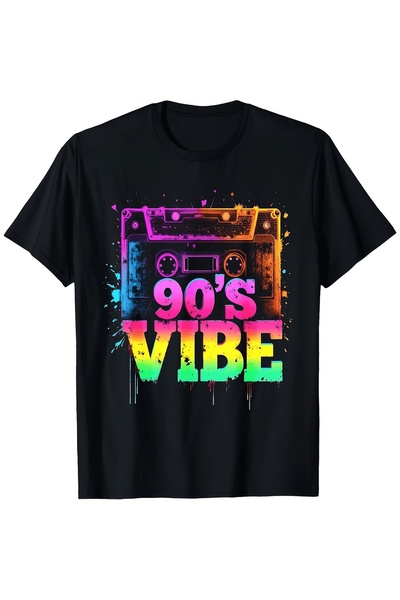yiou trendy clothing تي شيرت رجالي بتصميم ريترو من التسعينات مع شعار مجلة VIB...