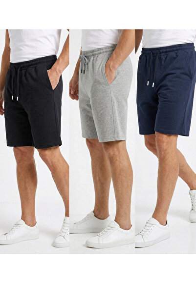 EydaMoon Men's Regular Comfortable Cut Bermuda Shorts with Elastic Waist and ...
