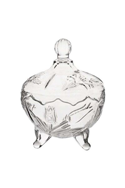 Güzel Guzel Premium Glass Candy Bowl With Lid 18.3CM Clear
