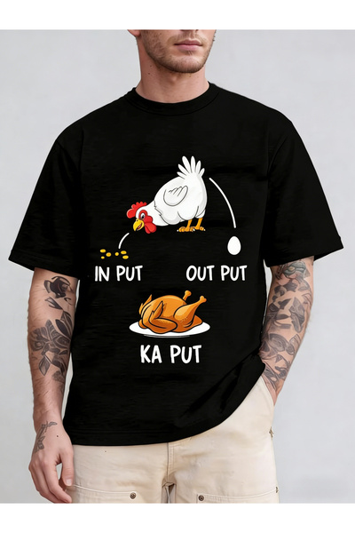 YIO YIO تي شيرت Fun Chicken Farmer - يتميز بتصميم رقصة الدجاج