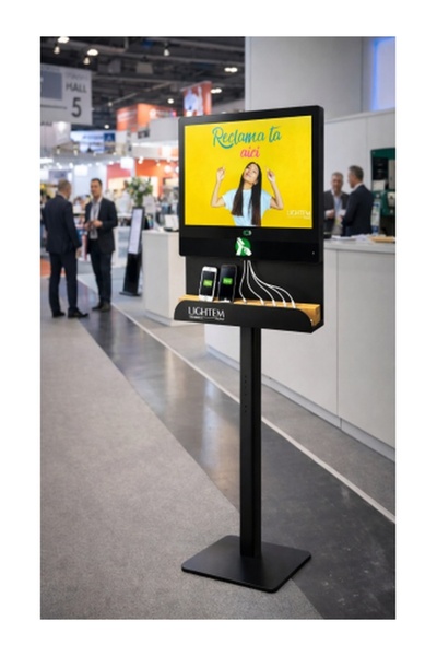 LIGHTEM DIGITAL Digital totem with mobile phone charging station 21.5 inch