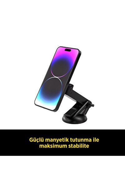 Space24 SPK28 Araç İçi Manyetik Telefon Tutucu Siyah
