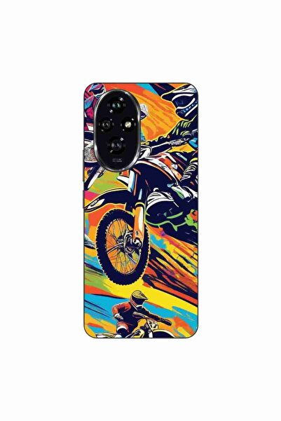 OEM Husa compatibila cu Honor 200 Silicon Gel Tpu Model Motocross Pop Art