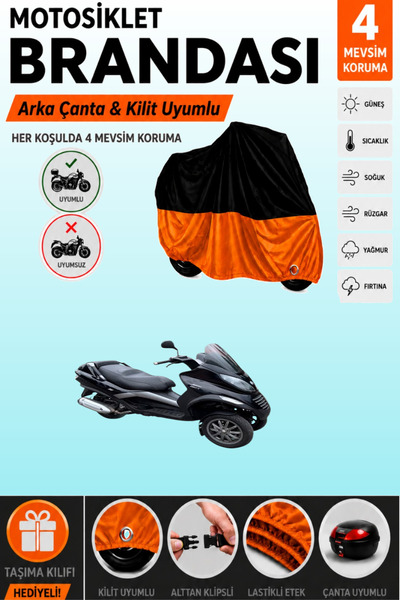 Cemku Double Black Top - Orange Bottom, Rear Bag Compatible Bumoto/Jinling Ga...