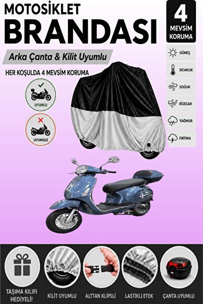 Cemku Double Black Top - Gray Bottom, Rear Bag Compatible King Motor Rana Mot...
