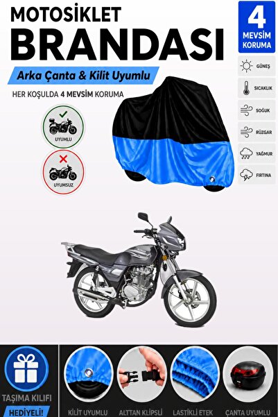 Cemku Double Black Top - Blue Bottom, Rear Bag Compatible Kanuni Windys 150 L...