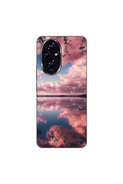 OEM Husa compatibila cu Honor 200 Silicon Gel Tpu Model Pink Clouds