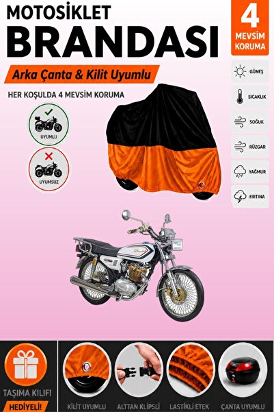 Cemku Double Black Top - Orange Bottom, Rear Bag Compatible Kuba Cheetah 180R...