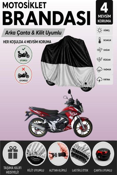 Cemku Double Black Top - Gray Bottom, Rear Bag Compatible King Motor Kr-100-1...
