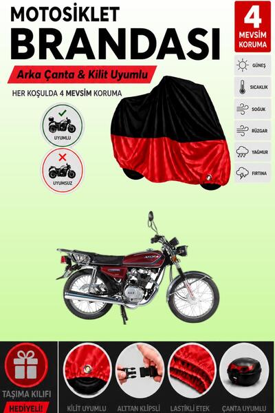Cemku Double Black Top - Red Bottom, Rear Bag Compatible Arora Ar 100-8 Sport...