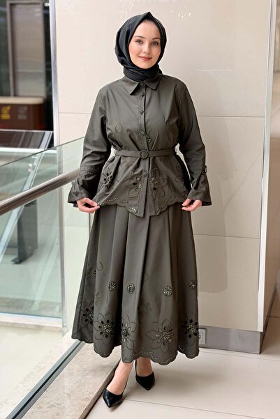 FUAT GÜRSEN Fuat Gürşen 5641 Brode Detailed Skirt Suit
