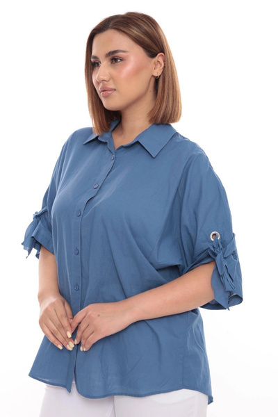 Lady Majestic 100% Cotton Plus Size Women's Cotton Shirt with Relaxed Fit, Bu...