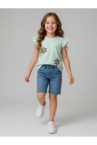 Kids Club Set pentru fete cu imprimeu leopard și flori