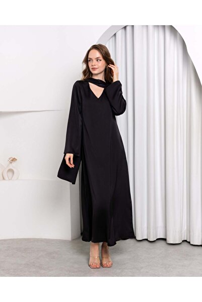 the desire wear Aura Stole Satin Dress – Midnight Noir | Women's Evening Wear