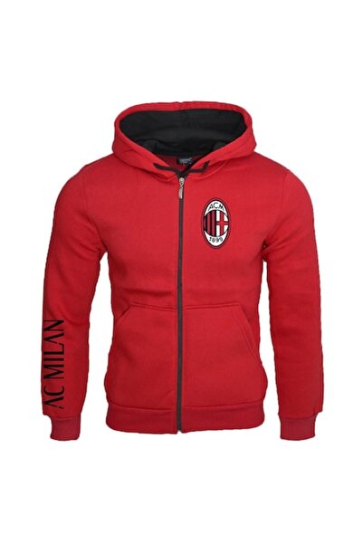 DeltaShop AC Milan Hoodie, S, Red