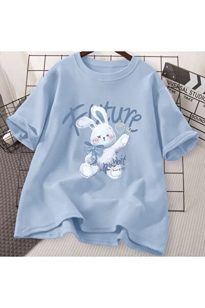 valeriae Tricou cu mânecă scurtă, croială lejeră, premium, cu imprimeu special