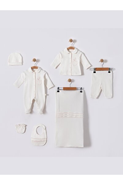 Baby shine Turkish Premium Quality 100% Baby Girl Welcome Set - 7 Pieces - 3125