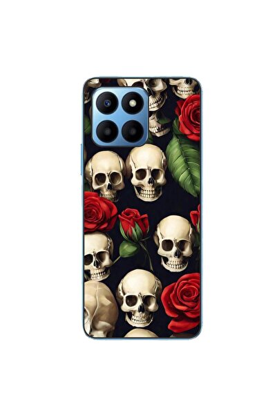 OEM Husa compatibila cu Honor 70 Lite Silicon Gel Tpu Model Skulls and Roses
