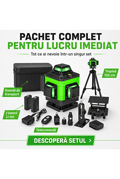 OEM LASER LEVEL 16 LINES - 4D, 2 BATTERIES AND 10 ACCESSORIES (RO-V08)