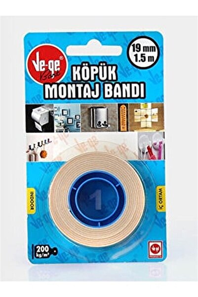 ELBA Çift Taraflı Köpük Montaj Bandı (iç Ortam) 19mm X 1.5mt