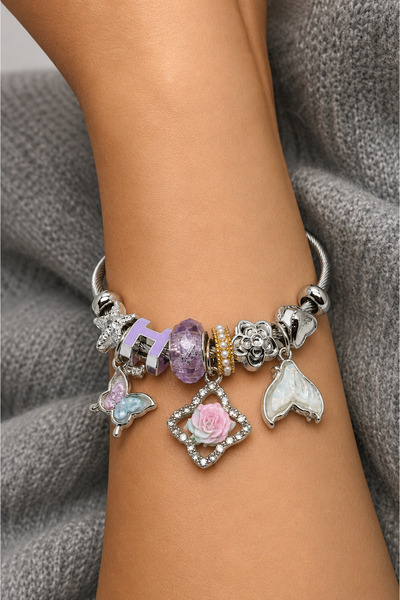 MakeWell Mixed Figure Charm Bracelet – Stainless Steel Women's Bracelet