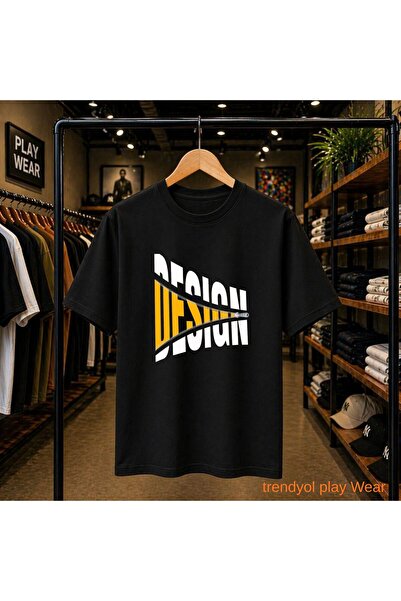 playwear Μπλουζάκι Desion με στάμπα στο στήθος, 100% βαμβακερό, oversized, χα...