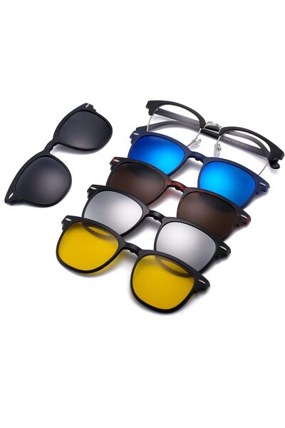JIM HALO Ochelari de soare polarizați magnetic cu clips, cu ramă din plastic,...